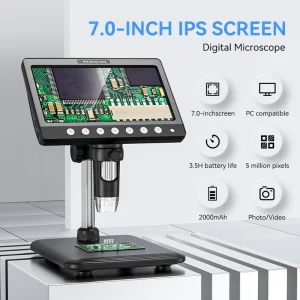 מיקרוסקופ מטבעות דיגיטלי 7 אינץ׳ 1200X - 1080P