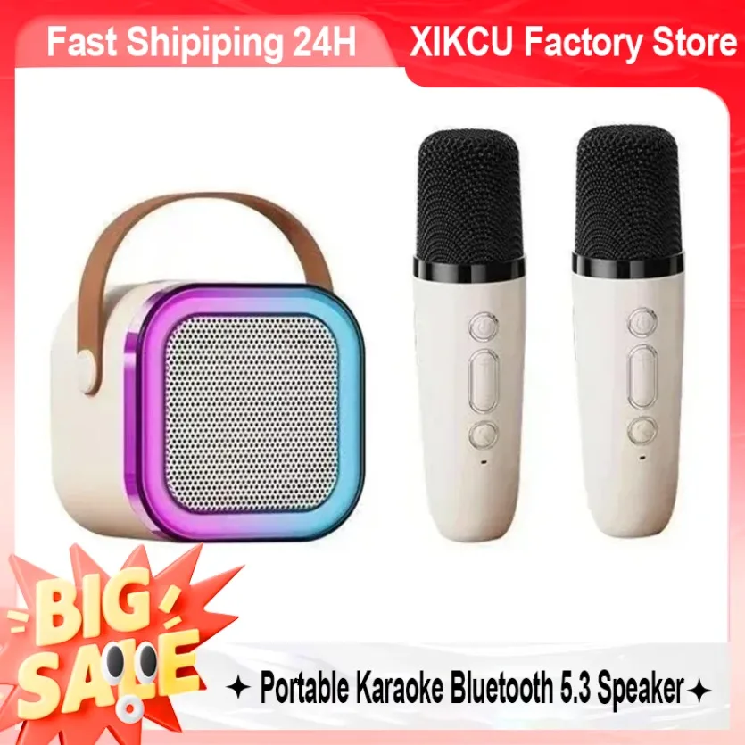 מכונת קריוקי ניידת XIKCU - רמקול Bluetooth אלחוטי