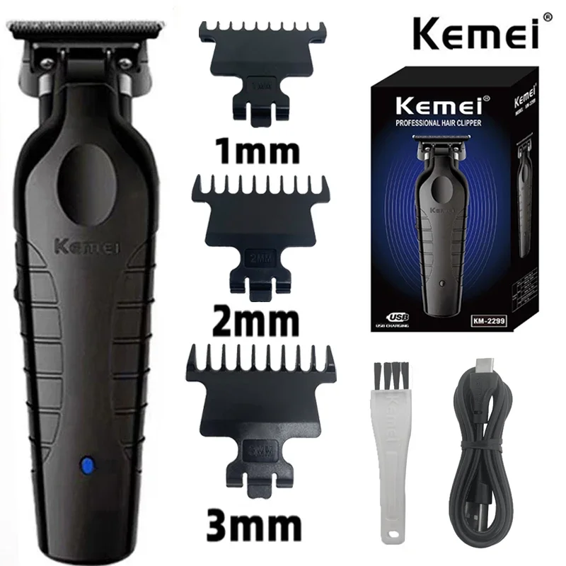 מכונת תספורת אלחוטית Kemei 2299 - קליפר גילוף מקצועי