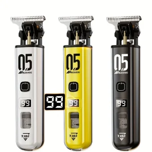 מכונת תספורת חשמלית מקצועית לגבר - LED + תער