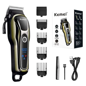 מכונת תספורת מקצועית Kemei KM-1990 - אלחוטי לגבר
