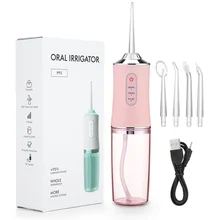 מכשיר ניקוי שיניים - Oral Irrigator נייד , הלבנה