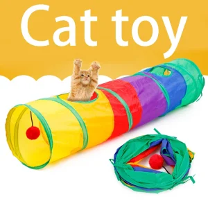 מנהרת חתול מתקפלת - צעצוע משחק לחתול ולכלב