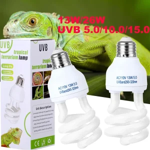 מנורת UVB לצבים - 13W,26W חסכון באנרגיה