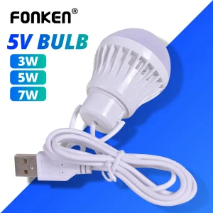 מנורת קמפינג LED ניידת USB - תאורה לעבודה ושטח