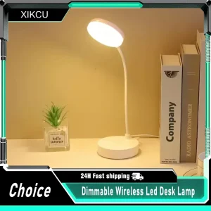 מנורת שולחן LED אלחוטית - 3 דרגות עמעום - נטענת USB