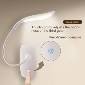מנורת שולחן USB נטענת - קליפס קריאה LED