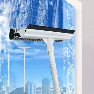 מנקה חלונות 2 ב-1 עם מוט - מברשת וסחבה לרכב