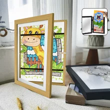 מסגרת מגנטית לתמונה A4 - עץ , לתליה וקישוט