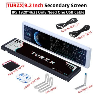 מסך משני למארז מחשב USB 9.2 אינץ'-צג IPS