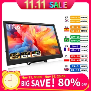 מסך נייד 11.6 אינץ' למחשב - צג משני גיימינג
