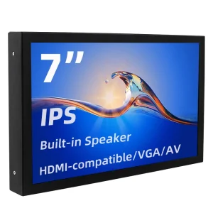 מסך נייד 7 אינץ' IPS - HDMI, VGA, AV, ל-PC