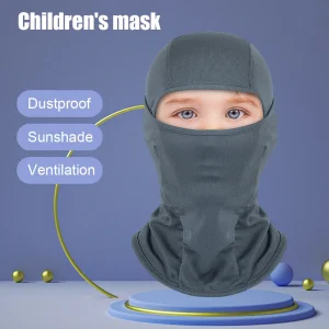 מסכת קסדה הסוואה לילדים - כיסוי פנים מלא לחורף