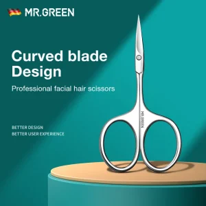 מספרי גבות מעוקלות MR.GREEN - נירוסטה מקצועית