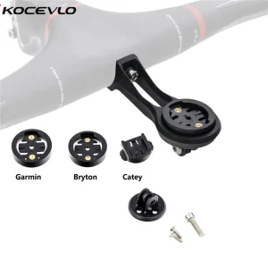 מעמד לאופני Garmin- Bryton- Cateye, מאריך פלסטיק שחור