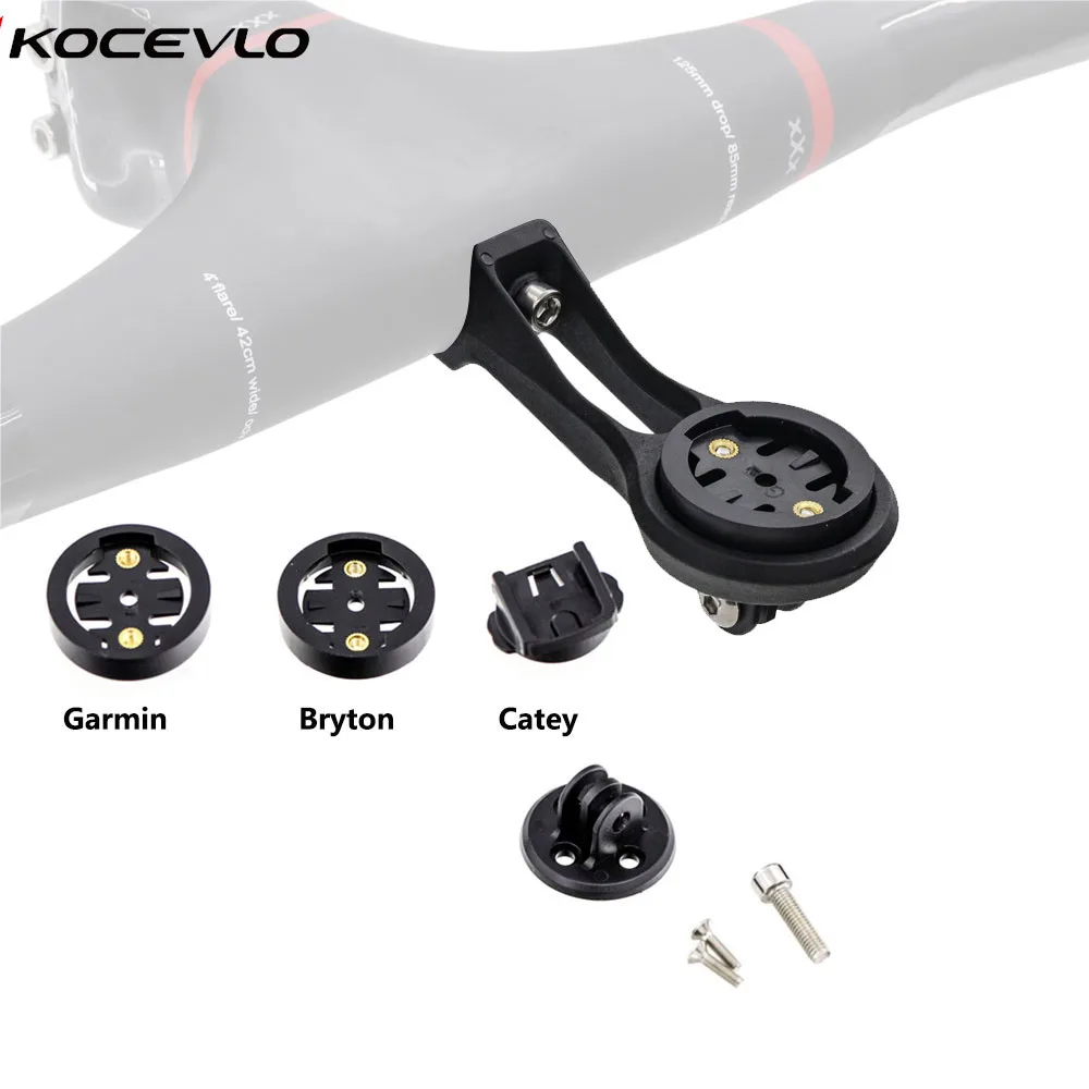 מעמד לאופני Garmin- Bryton- Cateye, מאריך פלסטיק שחור