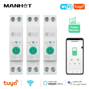 מפסק חכם WiFi Tuya - מדידת צריכה + טיימר + הגנה