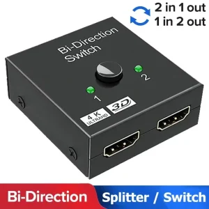 מפצל HDMI דו-כיווני 4K - ממיר 2 ב-1 לסוויץ'