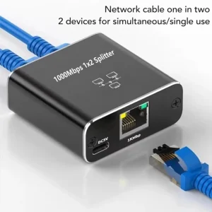 מפצל כבל רשת RJ45 - 1 ל-2 גישה לאינטרנט