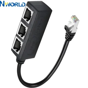 מפצל כבל רשת RJ45 - מתאם Ethernet 1 ל-3 מהיר
