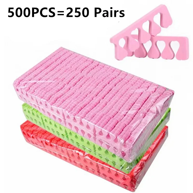 מפרידי אצבעות ורודים לפדיקור - 50,100,500 יח'