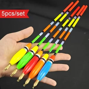 מצופים לדייג 5 יח'- עם ציפה גדולה, זנב עבה