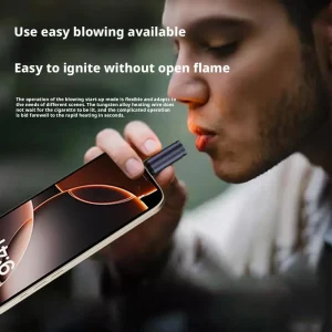מצת USB C מיני- נשיפה הצתה- טיסה- ללא להבה