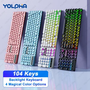 מקלדת גיימינג חוטי RGB - 104 מקשים ארגונומית