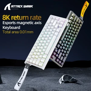 מקלדת גיימינג מגנטית ATTACK SHARK X68HE- מכאנית מקצועית