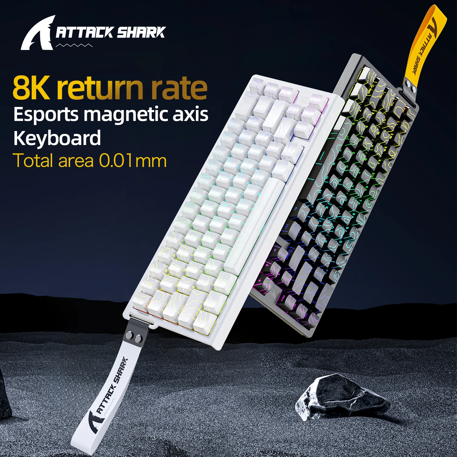 מקלדת גיימינג מגנטית ATTACK SHARK X68HE- מכאנית מקצועית