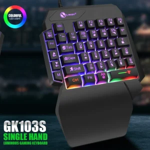 מקלדת גיימינג מיני 35keys - USB עם תאורה אחורית