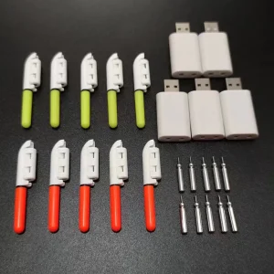 מקלות תאורה אלקטרוניים נטענים לדייג - 10 יח'