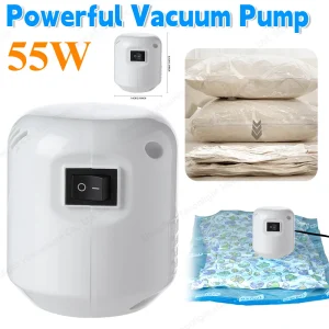 משאבת ואקום אוניברסלית 55W - איטום לשקי אחסון בגדים