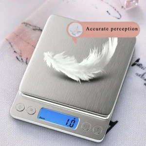 משקל מטבח דיגיטלי AccuWeight-נירוסטה, מדיוק למזון