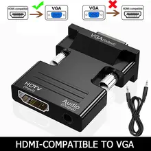 מתאם HDMI ל-VGA - ממיר וידאו אודיו 1080P