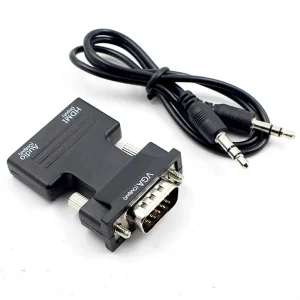 מתאם HDMI ל-VGA עם אודיו - למקרן וממיר