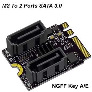 מתאם M.2 ל-NGFF SATA - כרטיס הרחבה 2 פורטים