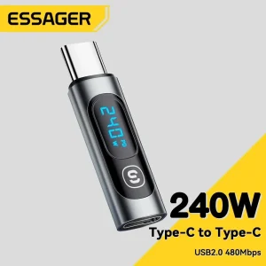 מתאם OTG Essager - טעינה מהירה 240W USB-C ל-USB