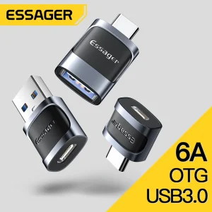 מתאם OTG Type C-מיקרו USB-Type C, לטלפון ומחשב