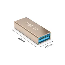 מתאם USB 3.0 נקבה לנקבה AF - מחבר ממיר זהב
