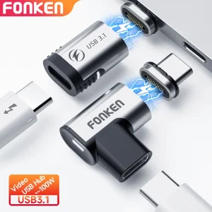 מתאם USB-C מגנטי FONKEN - טעינה ונתונים למקבוק