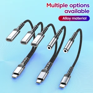 מתאם אוזניות Type-C 2 ב-1 טעינה ואודיו - אייפון
