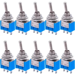 מתג Toggle מיניאטורי 3 פינים MTS-102 - 10 יחידות