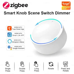 מתג חכם Tuya ZigBee - כפתור אלחוטי, דימר מסתובב