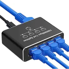 מתג רשת Gigabit Ethernet- ספליטר LAN מהיר למחשב