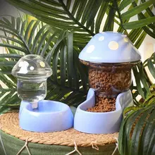 מתקן אוכל ושתייה אוטומטי לחתול- פטריות חמודות