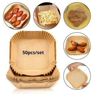 ניירות אפייה חד פעמיים לאייר-פרייר - 50 יחידות