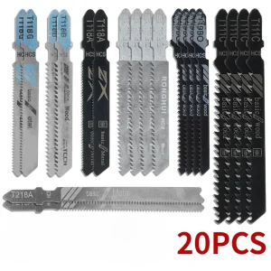 סט להבי מסור ג'יגסו 20 חלקים - חיתוך עץ, מתכת