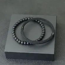 סט צמידים לגבר - צמיד חוט אדום מתכוונן במבצע