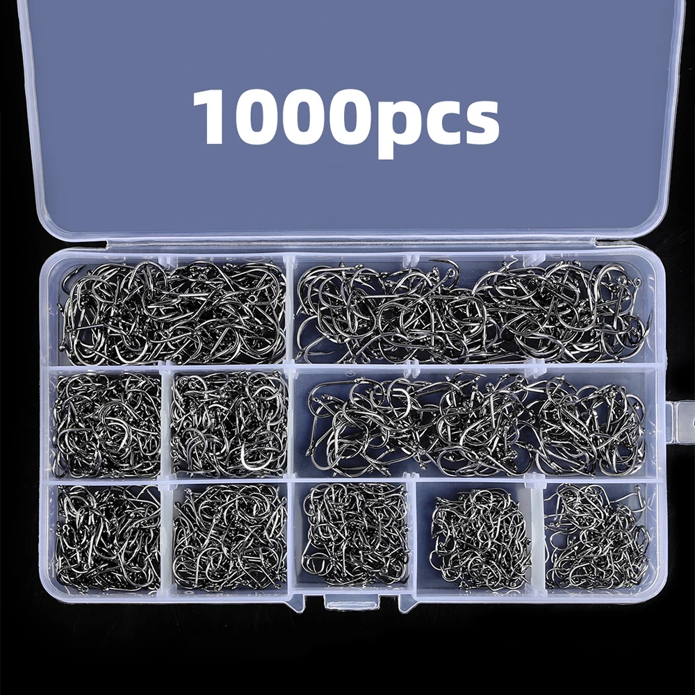 סט קרסי דיג מקצועי 1000 יח'- פלדת פחמן- ציוד דיג
